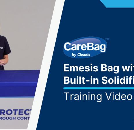 Emesis bag with solidifier how to use