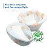 Fits bedpands and commode pails