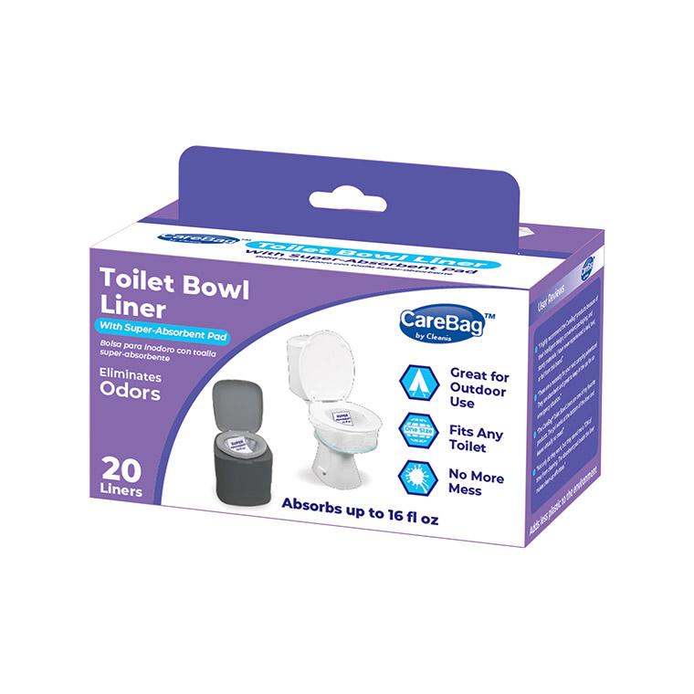 CareBag® Toilet Bowl Liner with Super-Absorbent Pad